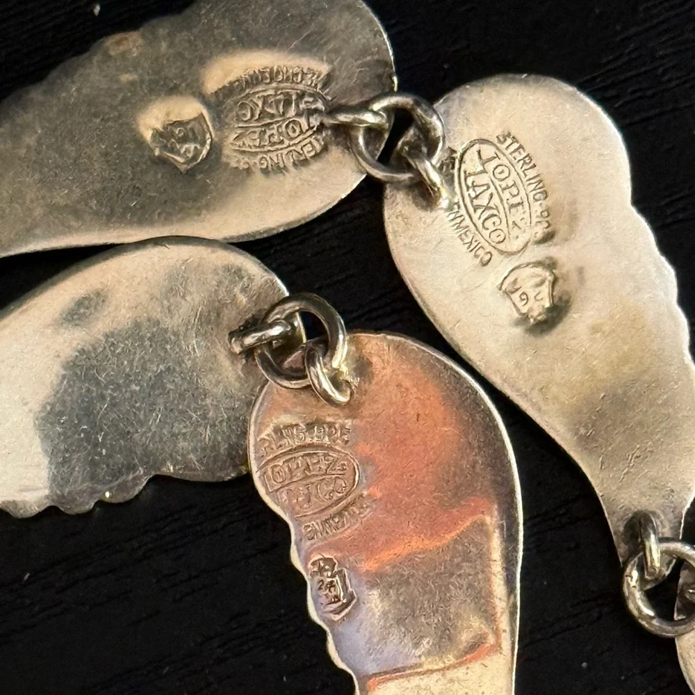 Silver 925 Swirl Link Necklace and Bracelet Set - Picture 6 of 8